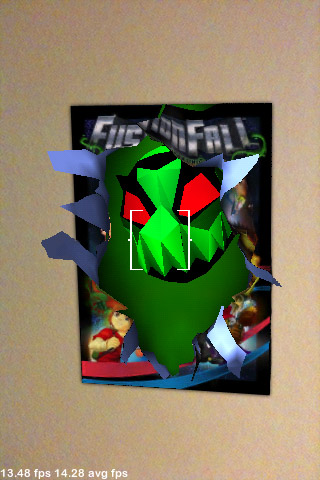 Fusion Fall poster with fuse monster emerging